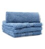 Blue Cotton Patterned 500 GSM Towel Set 8 Pieces