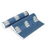 Blue Cotton Patterned 500 GSM Towel Set 8 Pieces