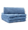Blue Cotton Patterned 500 GSM Towel Set 8 Pieces