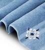 Blue Cotton Patterned 500 GSM Towel Set 8 Pieces