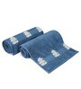 Blue Cotton Patterned 500 GSM Towel Set 8 Pieces