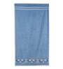 Blue Cotton Patterned 500 GSM Towel Set 8 Pieces