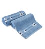 Blue Cotton Patterned 500 GSM Towel Set 8 Pieces