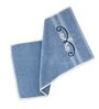 Blue Cotton Patterned 500 GSM Towel Set 8 Pieces