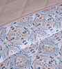 Blue Cotton Polyester Floral Print 110 GSM Double Bed Quilt