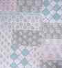 Blue Cotton Polyester Floral Print 110 GSM Double Bed Quilt