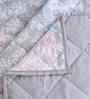 Blue Cotton Polyester Floral Print 110 GSM Double Bed Quilt