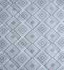 Blue Cotton Polyester Geometric Print 110 GSM Double Bed Quilt