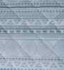 Blue Cotton Polyester Geometric Print 110 GSM Single Bed Quilt
