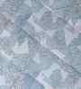 Blue Cotton Polyester Geometric Print 121 GSM Double Bed Quilt