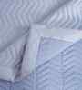 Blue Cotton Polyester Solid 100 GSM Double Bed Quilt