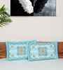 Blue Cotton Premium Quality 180 TC (17*27 Inches) Pillow Covers Set