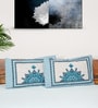 Blue Cotton Premium Quality 210 TC (18*28 Inches) Pillow Covers Set