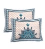 Blue Cotton Premium Quality 210 TC (18*28 Inches) Pillow Covers Set