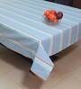Abstract Pattern Blue Cotton 89X59 Inch Table Cloth
