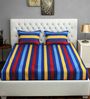 Cotton 180TC Fitted Queen Size Bedsheet with 2 Pillow Covers