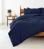 Blue Cotton 210TC Colors Striped All Weather Double 150GSM Bedding Set 1 Comforter 1 Bedsheet 2 Pillow Covers