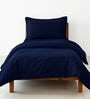 Blue Cotton 210TC Colors Striped All Weather Single 150GSM Bedding Set 1 Comforter 1 Bedsheet 1 Pillow Covers