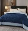Blue Cotton 210TC Solid Plain Heavy Winter Double 400GSM Reversible Comforter