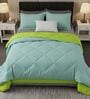 Blue Cotton 210TC Solid Plain Heavy Winter Double 400GSM Reversible Comforter