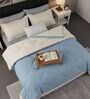 Blue Cotton 210TC Solid Plain Heavy Winter Double 400GSM Reversible Comforter
