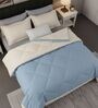 Blue Cotton 210TC Solid Plain Heavy Winter Double 400GSM Reversible Comforter