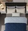 Blue Cotton 210TC Solid Plain Heavy Winter Double 400GSM Reversible Comforter