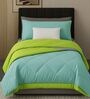 Blue Cotton 210TC Solid Plain Heavy Winter Single 400GSM Reversible Comforter