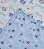 Blue Abstract Cotton 80 GSM Double Bed Reversible Dohar
