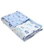 Blue Abstract Cotton 80 GSM Double Bed Reversible Dohar