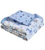 Blue Cotton Reversible Anti Fungal Pack of 1 Crib Size Kids Dohar