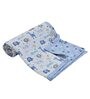 Blue Cotton Reversible Anti Fungal Pack of 1 Crib Size Kids Dohar