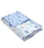 Blue Abstract Cotton 80 GSM Single Bed Reversible Dohar