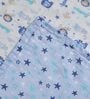 Blue Abstract Cotton 80 GSM Single Bed Reversible Dohar
