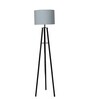 Blue Cotton Shade Tripod Floor Lamp Iron Base