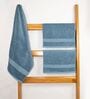Blue Cotton Solid  500 GSM Bath & Hand Towels Pack of 3 (1Bath 2 Hand)