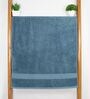 Blue Cotton Solid  500 GSM Bath Towel (1Pc)