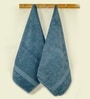 Blue Cotton Solid  500 GSM Bath Towels Pack of 2