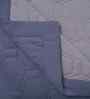 Blue Cotton Solid 100 GSM Double Bed Quilt