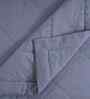 Blue Cotton Solid 110 GSM Double Bed Quilt