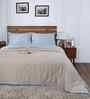 Blue Cotton Solid 120 GSM Double Bed Quilt