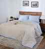 Blue Cotton Solid 120 GSM Double Bed Quilt