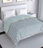 Blue Cotton Abstract 120 GSM Reversible Double Bed Dohar