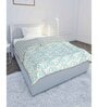 Blue Cotton Abstract 120 GSM Reversible Single Bed Dohar