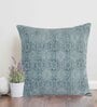 Blue Traditional Ethnic Cotton 12 x 12 Inches Cushion Cover
