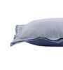 Blue Cotton Solid 14x24 inches Rectangle Cushion Cover