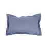 Blue Cotton Solid 14x24 inches Rectangle Cushion Cover