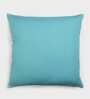 Blue Solid Cotton 16 x 16 Inches Cushion Covers (Set of 2)