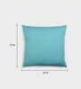 Blue Solid Cotton 16 x 16 Inches Cushion Covers (Set of 2)