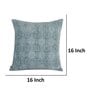Blue Traditional Ethnic Cotton 16 x 16 Inch Cushion Cover